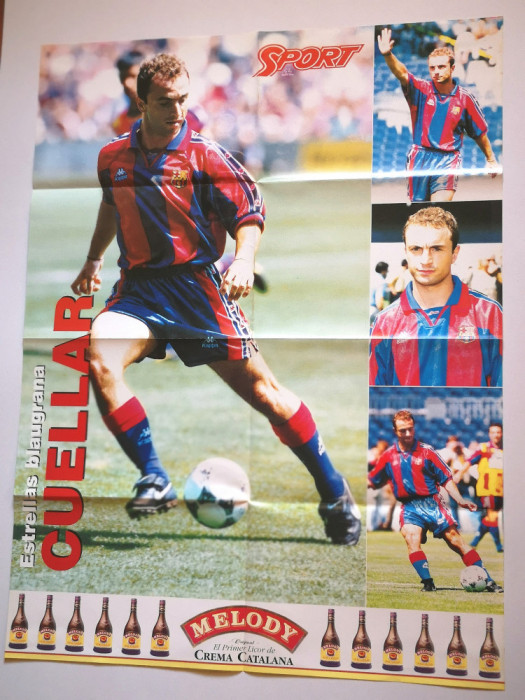 Poster fotbal - jucatorul CUELLAR (FC BARCELONA) dimensiuni mari 79X59 cm