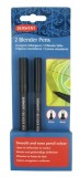 Set 2 markere pentru amestec si estompare Derwent Professional negru Set 2 markere Derwent Professional pentru amestec si estompare varf tip glont 2 s