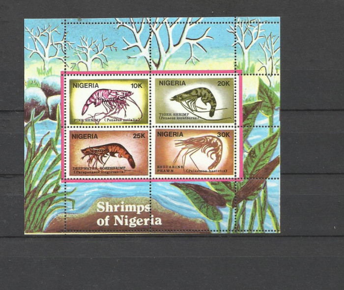 NIGERIA 1988 FAUNA MARINA CRABI