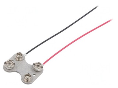 Conector Baterie 6F22 cu 2 Cabluri 185mm foto