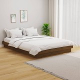 VidaXL Cadru de pat Small Double 4FT maro miere 120x190 cm lemn masiv