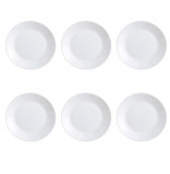 Set 6 farfurii pentru servire din opal 20x4 cm, alb, Oem