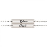 Chris - Set bratari personalizate tablita cu nume pentru cuplu din argint 925