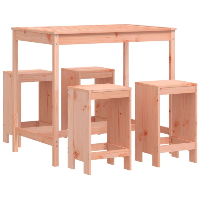 Set bar de gradina, 5 piese, lemn masiv douglas