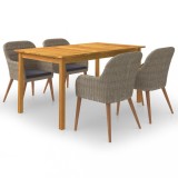 Cumpara ieftin Gossi set mobilier de gradina, 5 piese, maro