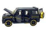 Macheta metal Mercedes G class replica neagra, sunet, lumini, deschide tot 1:24