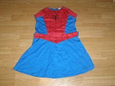 costum carnaval serbare spiderman spidergirl pentru copii de 8-9-10 ani foto