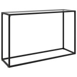 Masa consola, transparent, 120x35x75 cm, sticla securizata