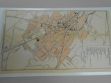 Harta orasului Cernauti, 1920, 35x21 cm, Drotleff Sibiu, limba franceza, superba