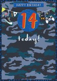 Felicitare - Happy Birthday 14 Today! - baieti | Great British Card Company