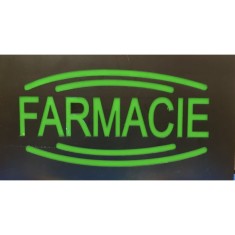 Reclama Luminoasa Panou tip Neon LED Interior mesaj FARMACIE 50x25cm KNH foto