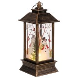 Felinar decorativ LED de Craciun, finisaj cupru, Ruhhy