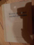 Manual De Chimie Anlitica Cantitativa - C. Liteanu ,539885, Tehnica