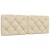 Gossi perna pentru tablie de pat, crem, 120 cm, material textil