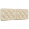 Gossi perna pentru tablie de pat, crem, 120 cm, material textil