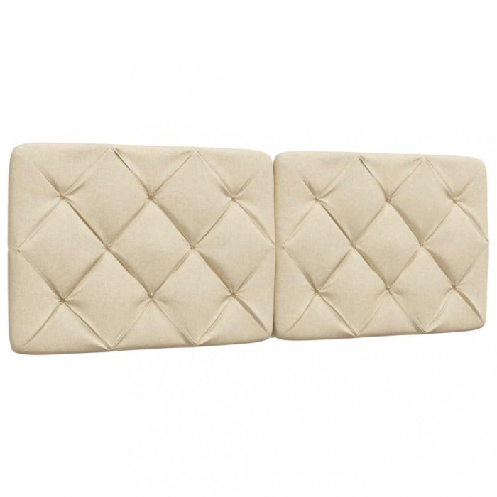 Gossi perna pentru tablie de pat, crem, 120 cm, material textil