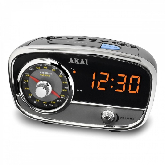 Radio cu ceas Akai CE-1401 Aux-in Silver Black Radio cu ceas Akai CE-1401 Aux-in Silver Black