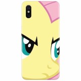 Husa silicon pentru Xiaomi Mi 8 Pro, Close Up Fluttershy My Little Pony Friendship Is Magic