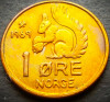 Moneda 1 ORE - NORVEGIA, anul 1969 * cod 3431 A, Europa