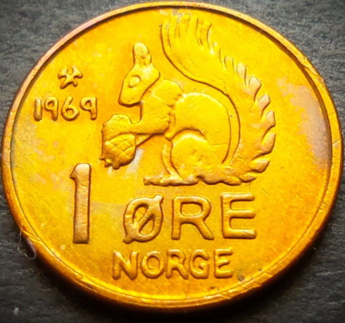 Moneda 1 ORE - NORVEGIA, anul 1969 * cod 3431 A