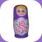 Papusa / Jucarie din lemn_Matrioska violet_6 in 1