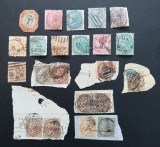 INDIA-1854/90--lot QV-scott 1-stampilate--3 loturi-5 poze