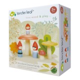 Familia gnomilor din padure, din lemn premium, Tender Leaf Toys