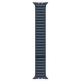 Curea model leather link, marca THD, pentru Apple Watch 45 mm seria 7 si seria 8, marime universala, culoarea albastru inchis, baltic blue