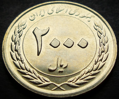 Moneda exotica 2000 RIALI - IRAN, anul 2010 *cod 5126 - UNC din SACULET BANCAR foto