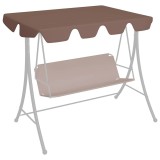 Cumpara ieftin Copertină de rezervă leagăn grădină, maro, 150/130x105/70 cm