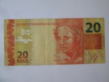 Brazilia 20 Reais 2010,bancnota din imagini
