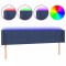 Tablie de pat cu LED, albastru, 203x16x78/88 cm, textil