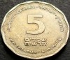 Moneda 5 NEW SHEQALIM - ISRAEL, anul 1990 * cod 3304 - Monetaria Stuttgart, Asia