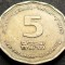 Moneda 5 NEW SHEQALIM - ISRAEL, anul 1990 * cod 3304 - Monetaria Stuttgart