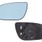 Geam oglinda exterioara cu suport fixare Mercedes Clasa E (W211) Sedan/Combi, 06.2006-12.2009, Stanga, incalzita; geam asferic; geam albastru