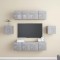 Gossi set de dulapuri tv, 6 piese, gri beton, lemn prelucrat