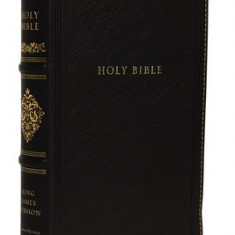 Kjv, Sovereign Collection Bible, Personal Size, Genuine Leather, Black, Thumb Indexed, Red Letter Edition, Comfort Print: Holy Bible, King James Versi