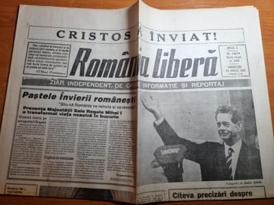 romania libera 29 aprilie 1992-prima vizita oficiala in romania a regelui mihai foto