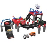Set de jucarie pentru copii cu masinute si pista, Multicolor, 80 piese
