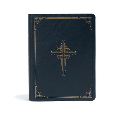 CSB Ancient Faith Study Bible, Navy Leathertouch foto