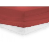 Cearsaf de pat cu elastic, Heinner, Rosu, 180x200cm (Bumbac 100%)