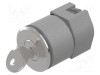 Comutator rotativ cu cheie 30mm 2 poziții argintiu EAO