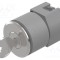 Comutator rotativ cu cheie 30mm 2 poziții argintiu EAO
