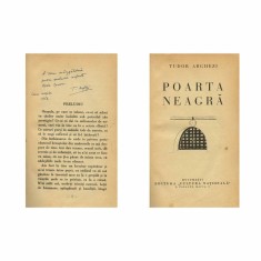 Tudor Arghezi, Poarta neagră, 1952, cu dedicație pentru Horia Oprescu