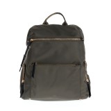 Rucsac kaki cu design urban si fermoare aurii