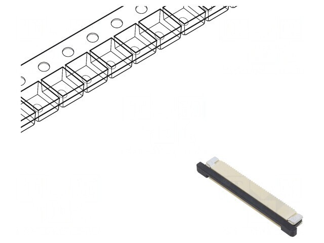 Conector FFC/FPC 40 pini ZIF SMT 50V 500mA