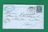 France 1869 Postal History Rare Cover + Content ANNECY to MOUTIER D.330