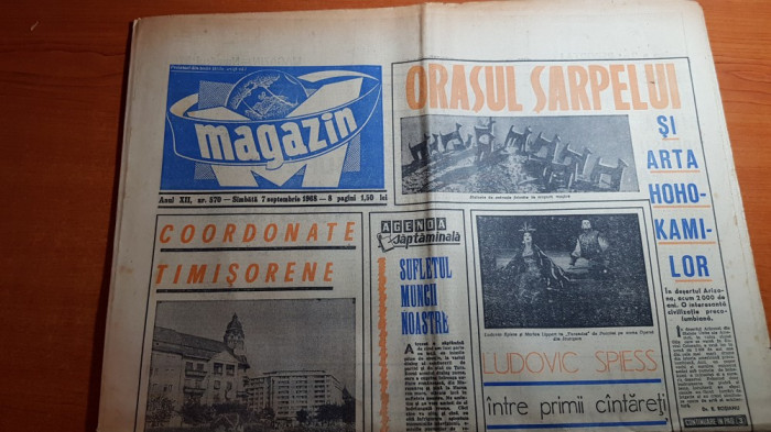 magazin 7 septembrie 1968-articol si foto orasul timisoara,jean paul belmondo