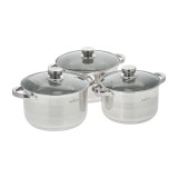Set oale inox Bohmann, 6 piese, capace sticla, Argintiu