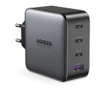 INCARCATOR retea Ugreen, &quot;CD226&quot; Quick Charge 4, 100W GaN, 3 x USB Type-C 5V/3A, 1 x USB, negru &quot;40747&quot; (timbru verde 0.18 lei) - 6957303847471